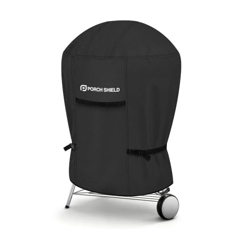 26 inch Outdoor Charcoal Kettle Cover 33" Dia x 38" H (33" Dia x 38" H / Black-Round)