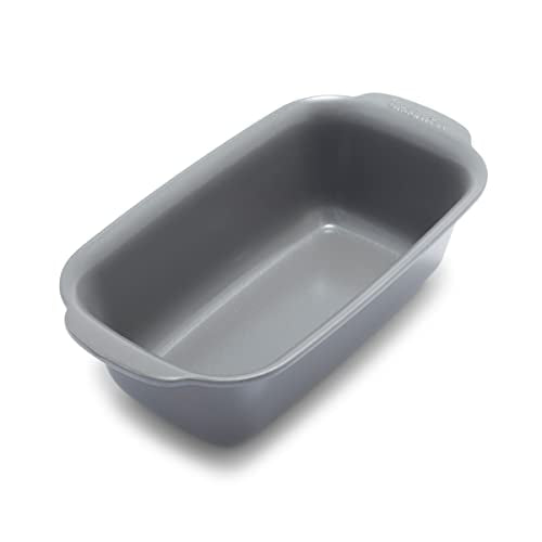Premiere Ovenware Healthy Ceramic Nonstick 1 lb. Loaf Baking Pan (1 lb. Loaf Pan / Gray)