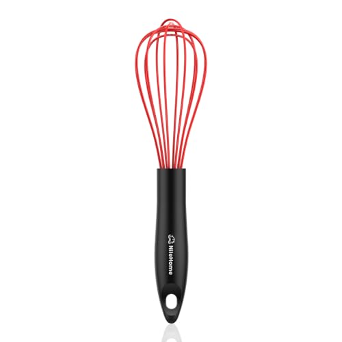 Silicone Whisk Set 10" Kitchen Whisk (Red / 1-Pack)