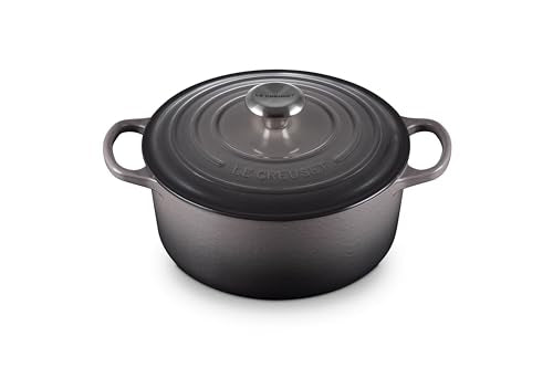 Enameled Cast Iron Round Dutch Oven (Oyster / 4.5 Qt)