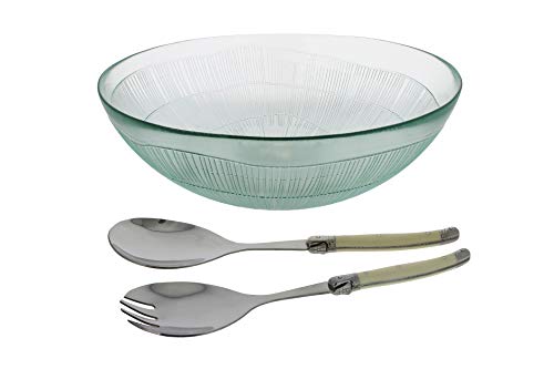 Birch Salad Bowl & Server Set (Faux Ivory)