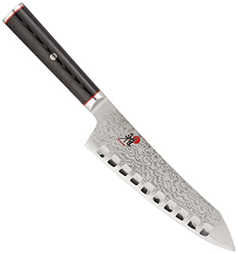 Kaizen 7 inch Hollow Edge Rocking Santoku Knife