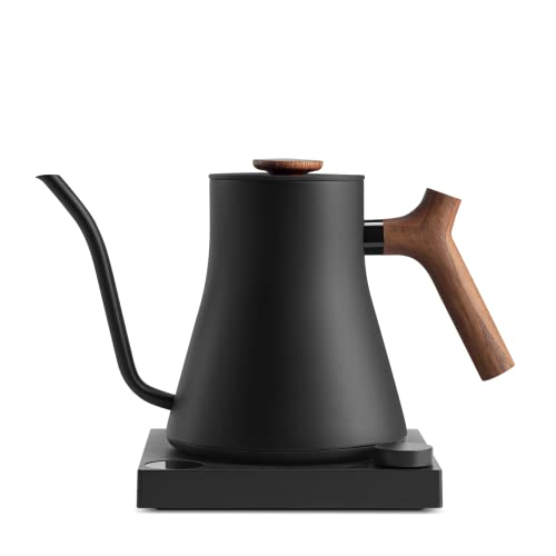 Stagg EKG Pro Gooseneck Electric Kettle for Pour (Matte Black with Walnut Handle + Lid Pull / EKG Pro)
