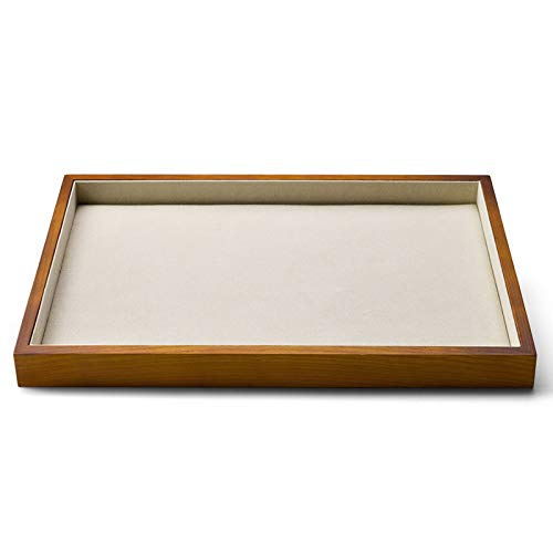 Solid Wood Jewelry Tray (Creamy-white flat tray)