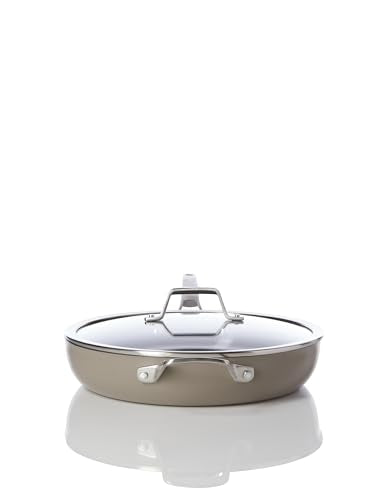 Premier Ceramic Nonstick 12" Frying Pan with Lid (12" Fry Pan with Lid / Mushroom Grey)