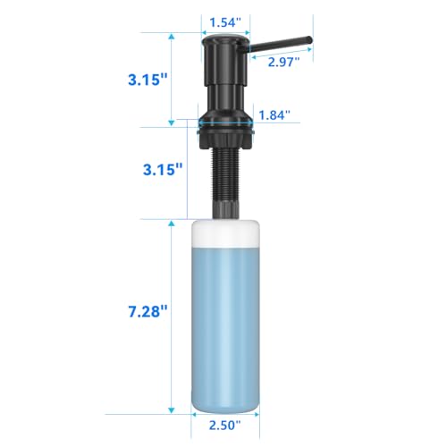 Dish Soap Dispenser (Black / With Bottle)