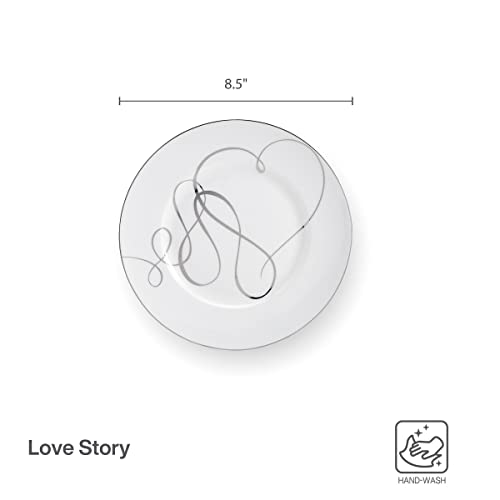 Love Story Platinum Banded Salad Plates (Salad Plates)