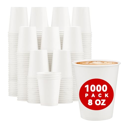 1000 Pack Paper Cups 8 oz (8oz-1000Pack)