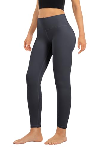 High Waist Butt Lifting Leggings for Women Buttery Soft Breathable Yoga Pants with Hidden Pocket Tummy Control Gym Dark Grey (X-Large / Dark Grey)