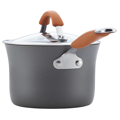 Cucina Nonstick Cookware Pots and Pans Set (Pumpkin Orange / 12 Piece Hard Anodized)