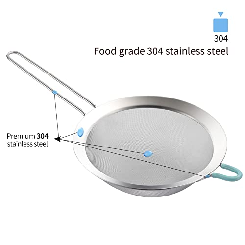 304 Stainless Steel 5.51 inch Fine Mesh Strainers for Kitchen (Medium 5.5 inch)