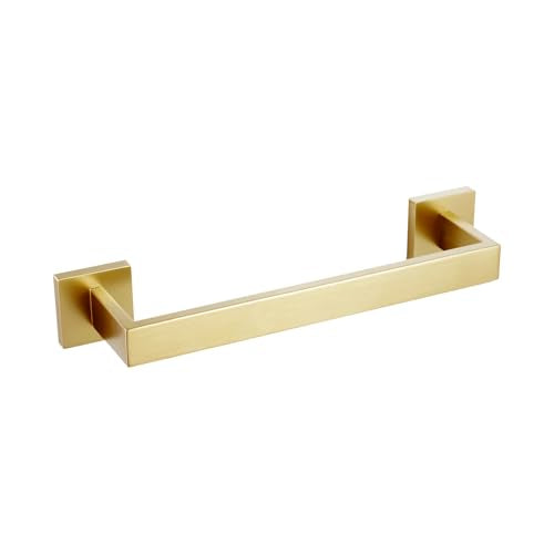 12 Inch Hand Towel Holder Bath Towel Bar Kitchen Dish Cloths Hanger Stainless Steel Wall Mount (Brushed Gold / 12-Inch)
