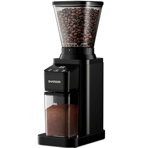 Conical Burr Coffee Bean Grinder (Black)