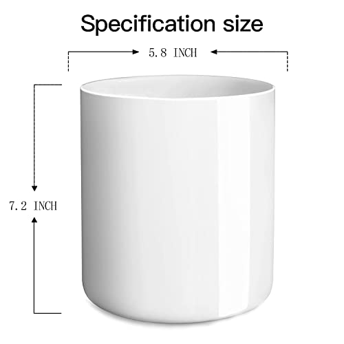 White Large Utensil Holder for Kitchen Counter (WHITE / 7.2)
