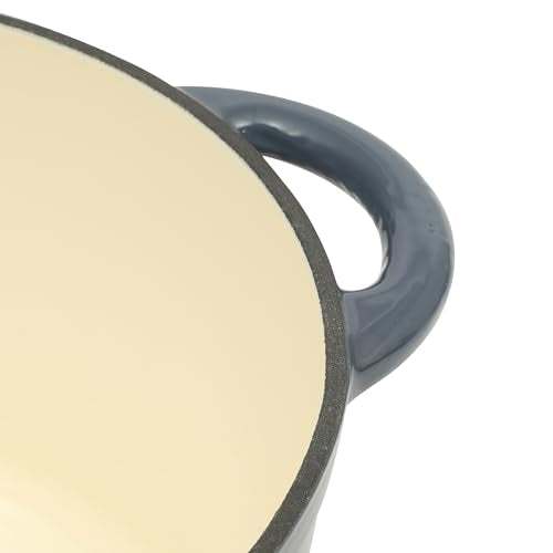 Addlestone 7 Qt Enameled Cast Iron Dutch Oven Pot with Lid (7-Quart / Gradient Navy Blue)