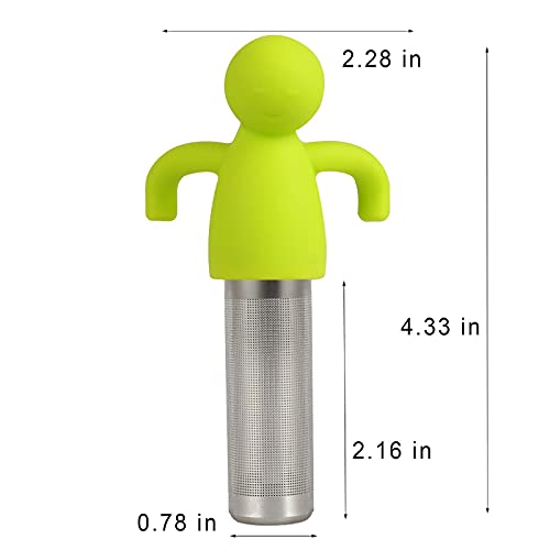 Stainless Steel Tea Infuser Steeper for Loose Tea Extra Fine Mesh Green (Green)