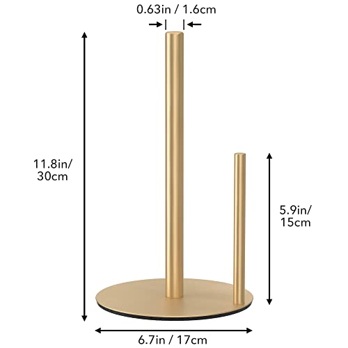 Paper Towel Holder Gold Stainless Steel Kitchen Countertop Roll Organizer