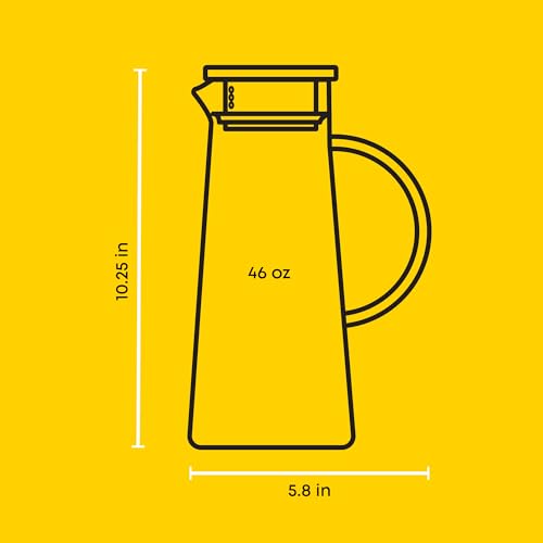 Glass Pitcher with Lid (50 Ounces)