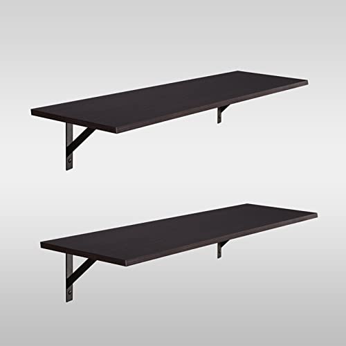 Long Wall Shelves (Espresso / 39.4 Inch)