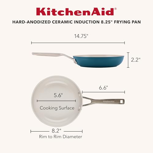 Hard Anodized Ceramic Induction Cookware Skillet Set (8.25-Inch & 10-Inch)