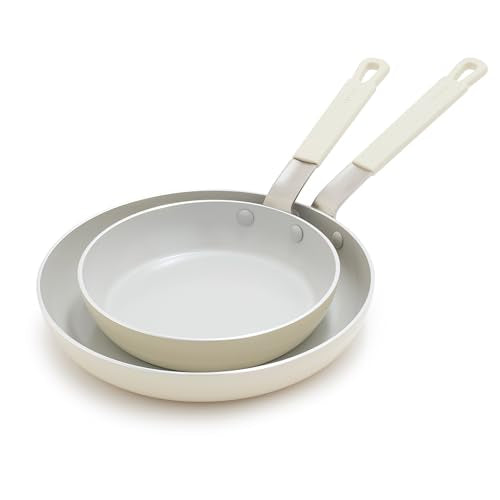 x Bobby Flay 2 Piece (8" and 10" Frying Pan Skillet Set / Cream)