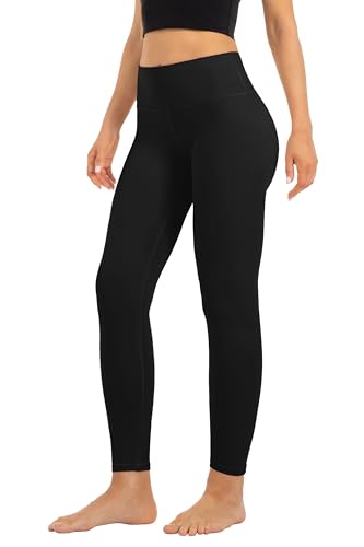 High Waist Butt Lifting Leggings for Women Buttery Soft Breathable Yoga Pants with Hidden Pocket Tummy Control Gym Black (Medium / Black)