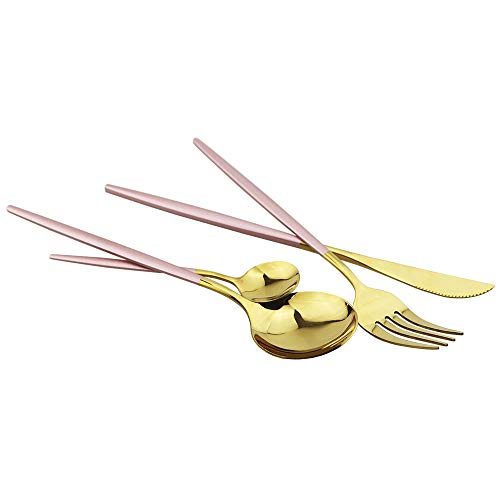 Pink Gold Silverware Set (Service for 4 / Pink Gold)
