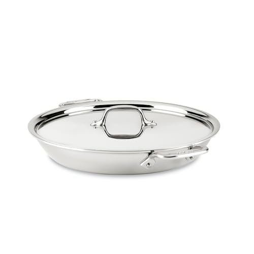 D3 Stainless Steel 3Qt Braiser Pan with Lid (3 Quart Braiser Pan)