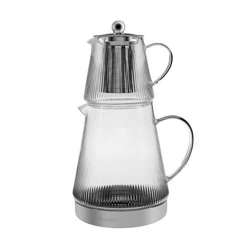 Keops Turkish Small Teapot with Infuser and Lid (Medium / Crystal Clear)