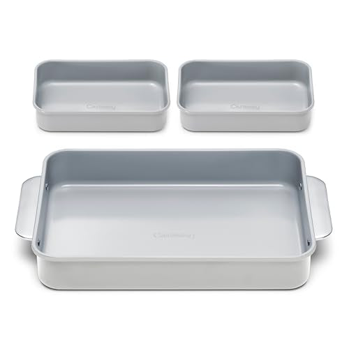 Non Stick Rectangle Baking Pan Set (Gray / Rectangle Pan Trio)