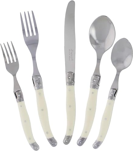 Laguiole 20 Piece Stainless Steel Flatware Set (Faux Ivory)