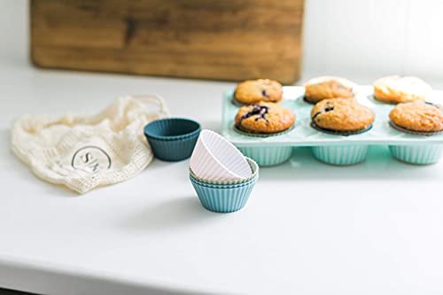 Reusable Silicone Baking Cup Silicone Muffin Liners for Cupcakes (Standard)