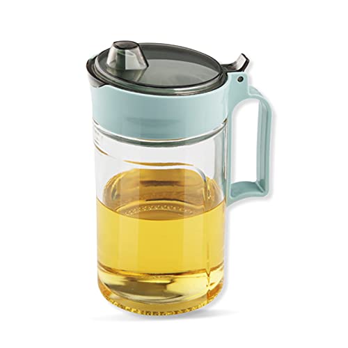 Olive Oil Vinegar Syrups Bottle Dispenser Cruet (Green-550ml)
