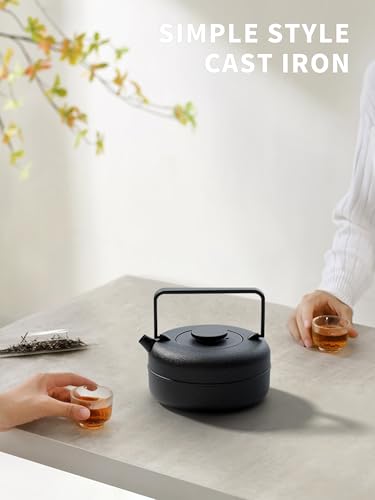 Teapot with Removable Infuser (0.8 Quarts / Black Cylinder)