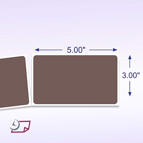 500 Rectangle Stickers (Brown)
