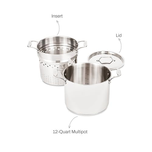 Simply Strain Stainless Steel 12 Qt Stock Pot with Strainer Insert (12-quart (Induction))