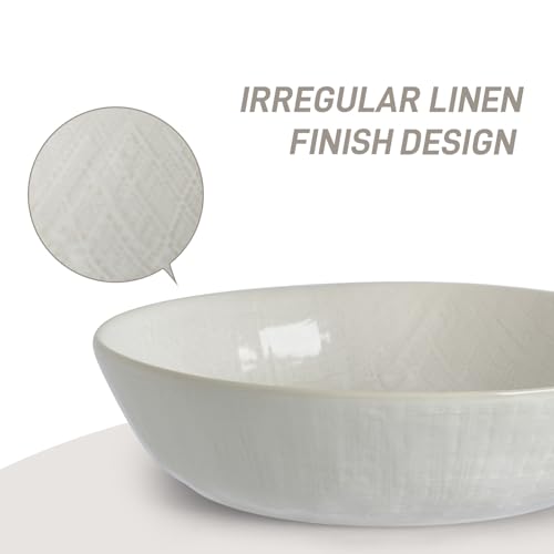 Moonlight 8.5 Inch Pasta Bowls Set of 4 (White / Moonlight)