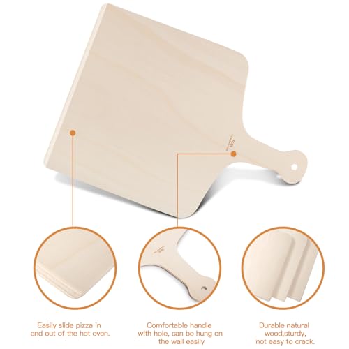 Wooden Pizza Peel (12-inch 3 pcs)
