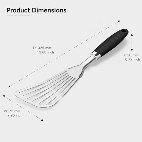 304 Stainless Steel Fish Spatula (Black-Fish Spatula)