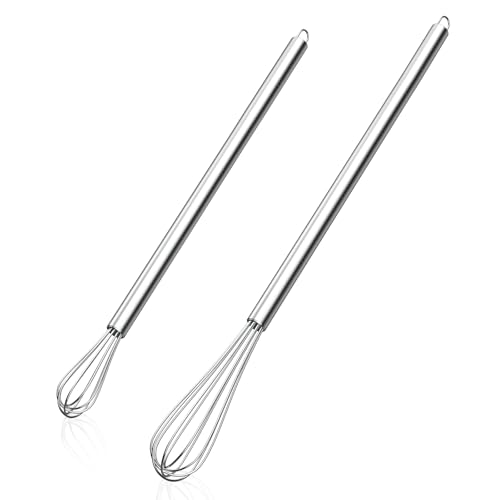 Mini Whisks Stainless Steel Whisk Set 9" 11" (Long Mini / 2 Piece)