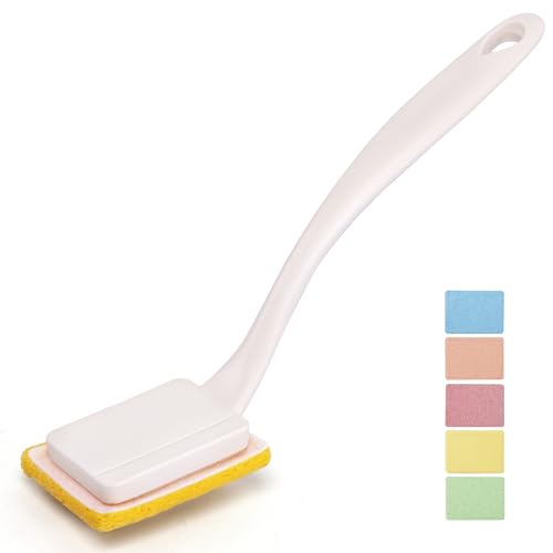 Dish Brush with Handle (White)