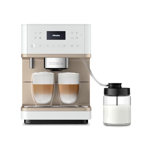 CM 6360 MilkPerfection Fully Automatic Coffee & Espresso Machine (Lotus White & Clean Steel Metallic)