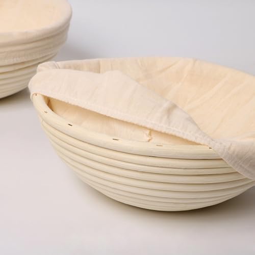 Banneton Bread Proofing Basket 10 Inch Sourdough Proofing Basket with Liner
