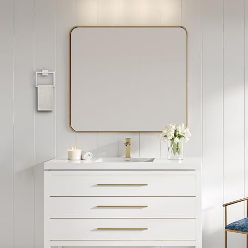 Polished Chrome Towel Ring Square Hand Towel Holder Towel Hanger Bathroom Hardware Accessories Stainless Steel Wall (Polished Chrome / 1 Pc)