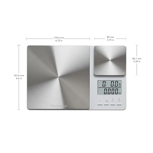 KQ909 Dual Platform Digital Kitchen and Food Scale (White / Dual Platform)