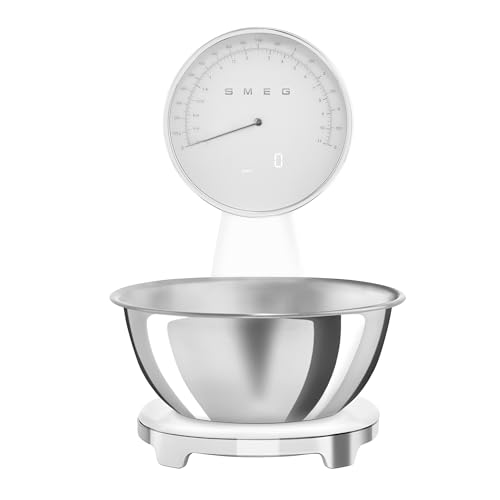 Retro Style Analog & Digital Kitchen Scale (White)