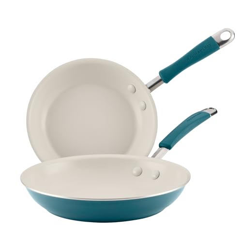Cucina Ceramic Nonstick Frying Pans (Skillet Set (8.5" & 10") / Marine Blue)