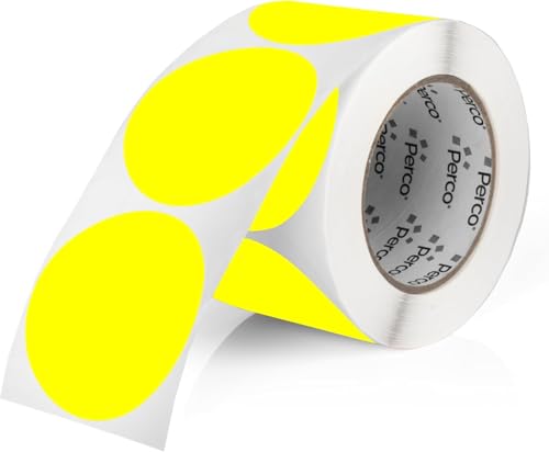 Neon Yellow Round Circle Dot Sticker 3 (Neon Yellow / 3 Inch)