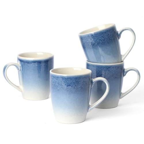 Coffee Mugs Set (4pcs / Glacier-Azure Blue)