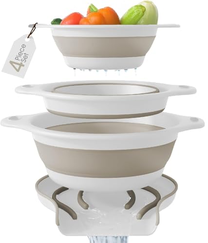 Collapsible Colanders (Beige)
